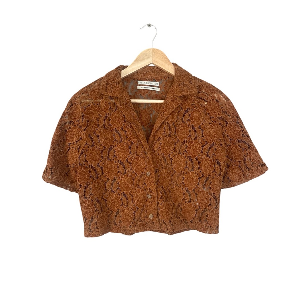 UO Noah Chenille Button-Down Top